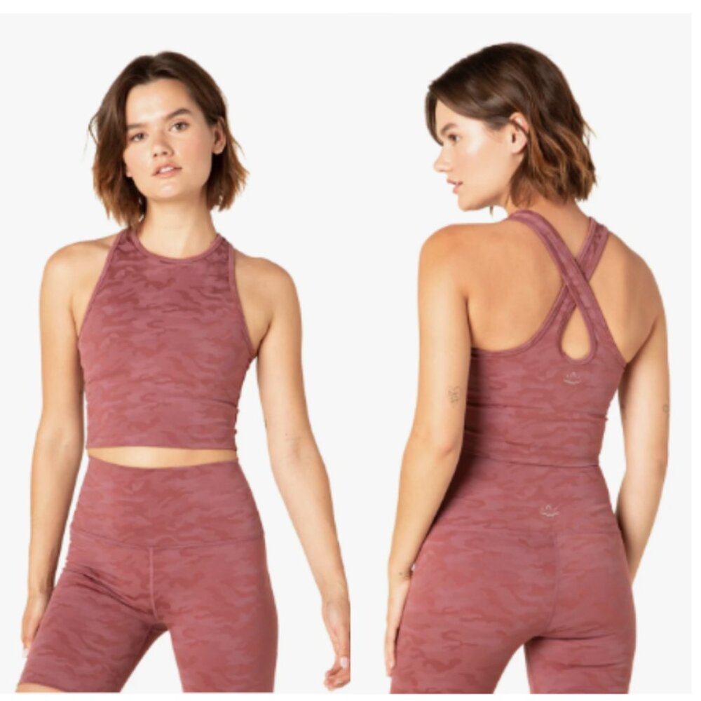 Beyond Yoga Camo Studio Cropped Tank